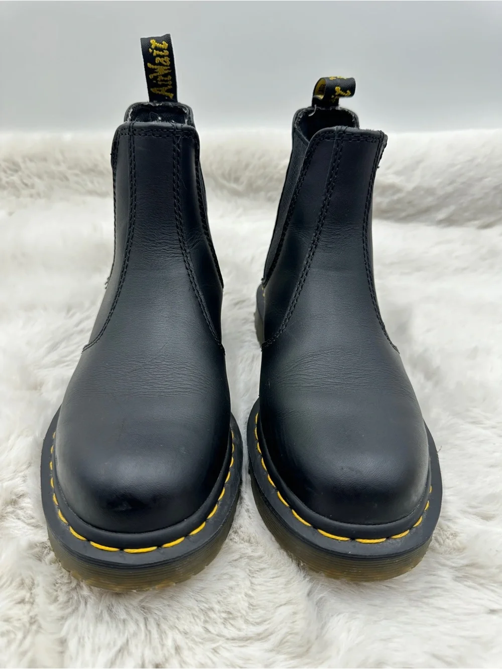 Dr. Martens 2976 SR Chelsea Boots Black Leather safety‎ men’s size 6